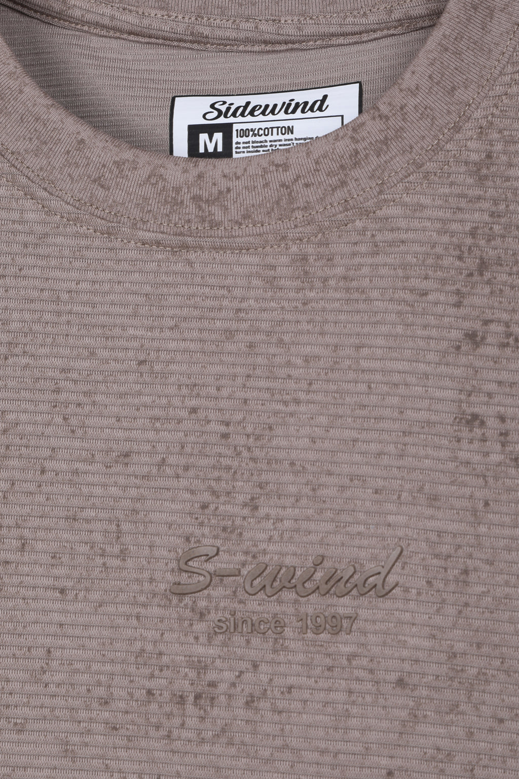SIDEWIND Acid Wash Ribbed Tee