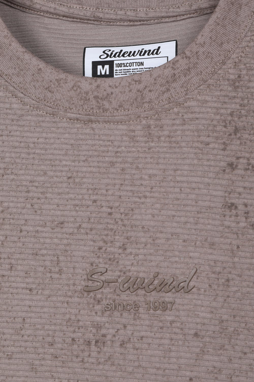SIDEWIND Acid Wash Ribbed Tee