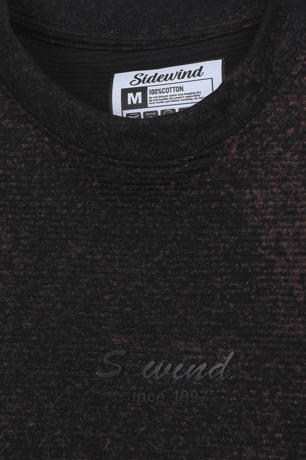 SIDEWIND Acid Wash Ribbed Tee