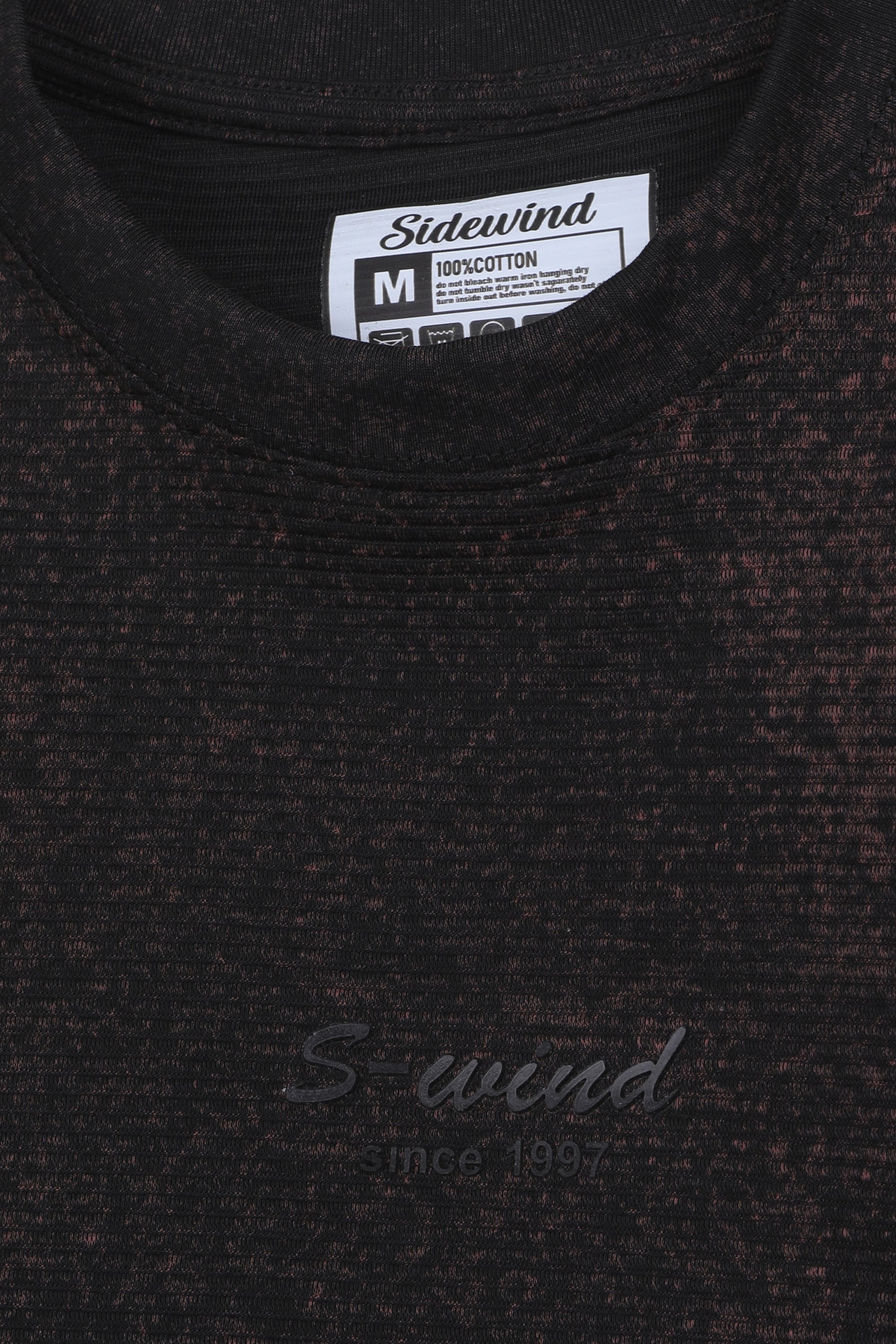 SIDEWIND Acid Wash Ribbed Tee