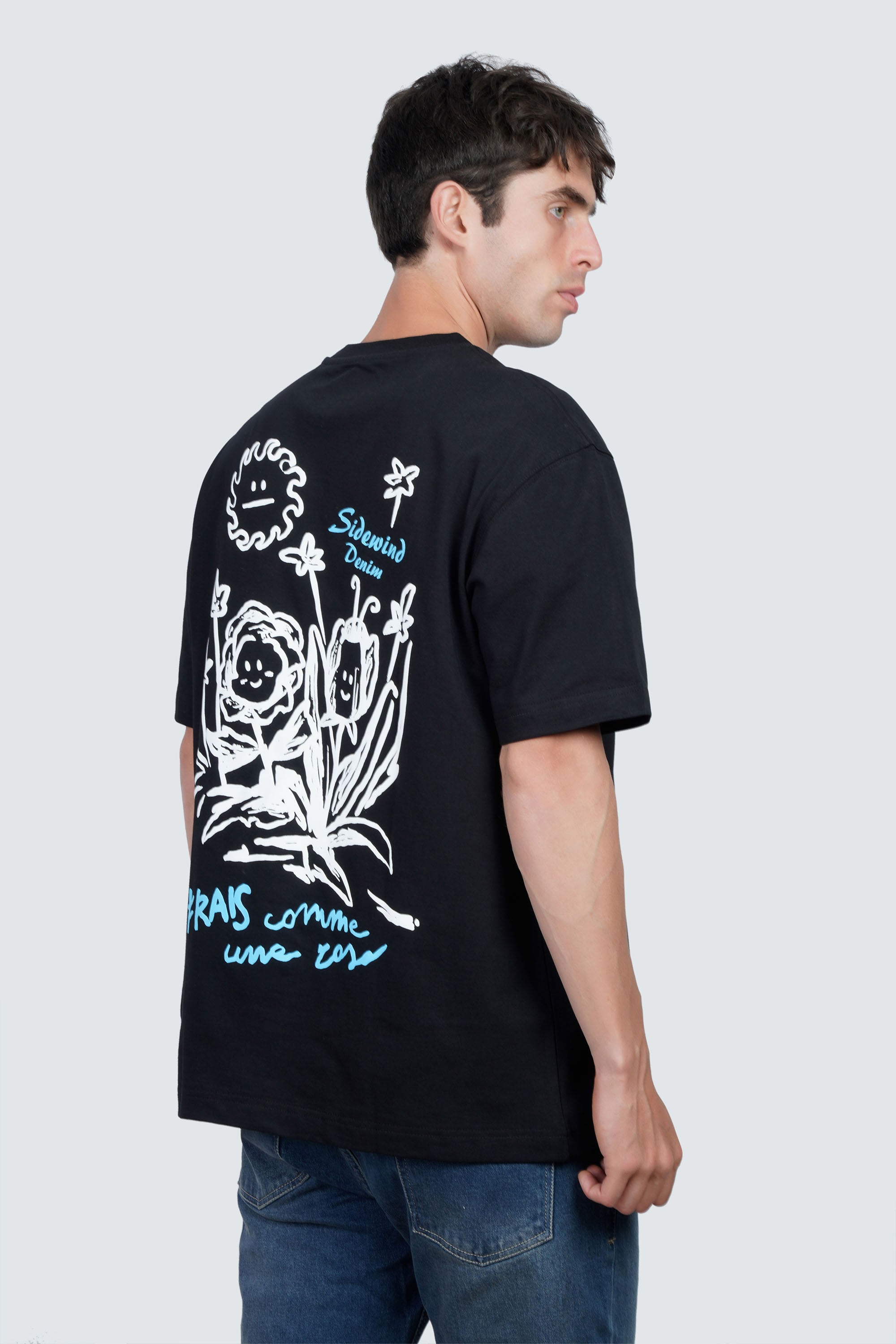 SIDEWIND Metallic Edge Oversized Tee
