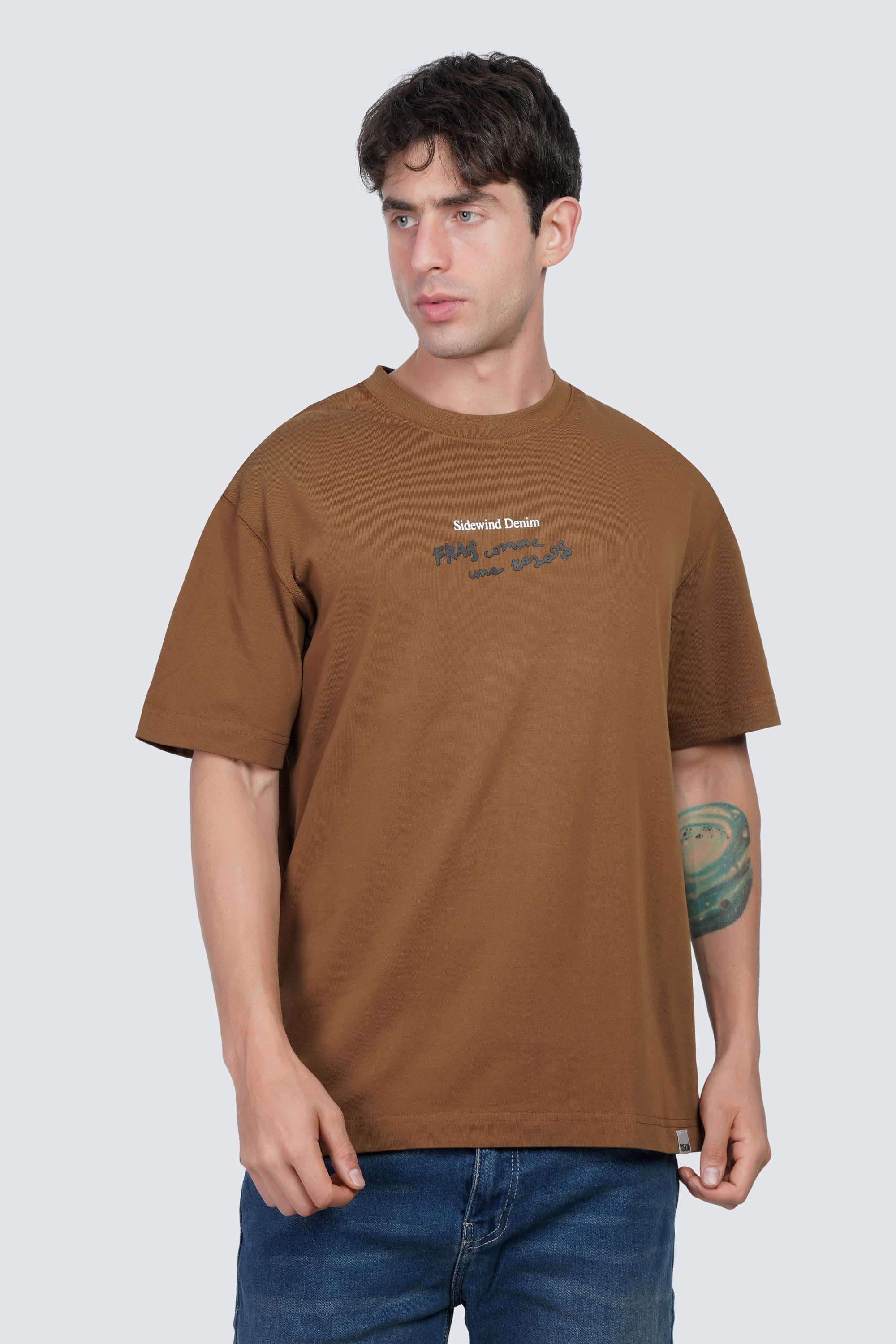SIDEWIND Metallic Edge Oversized Tee