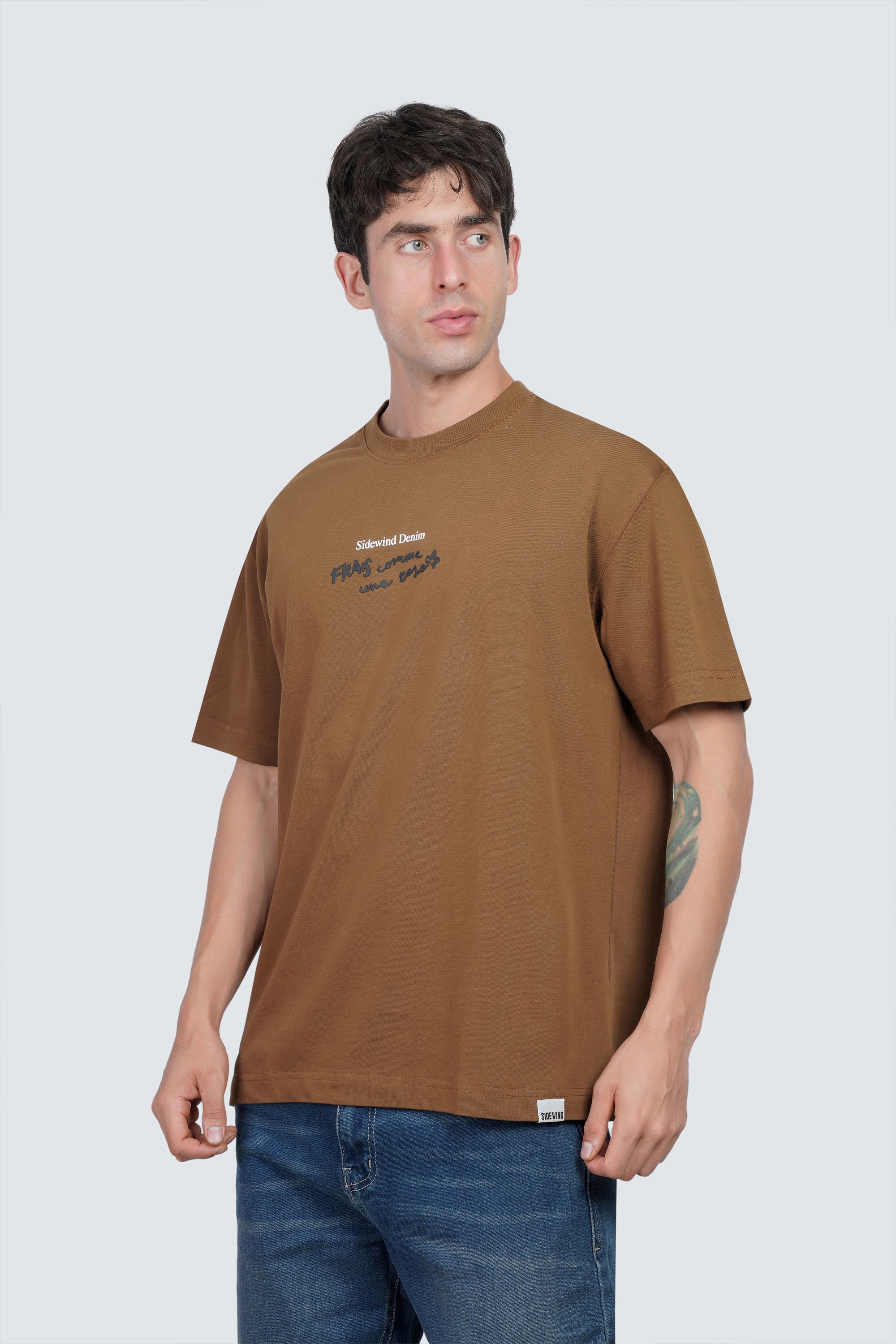 SIDEWIND Metallic Edge Oversized Tee