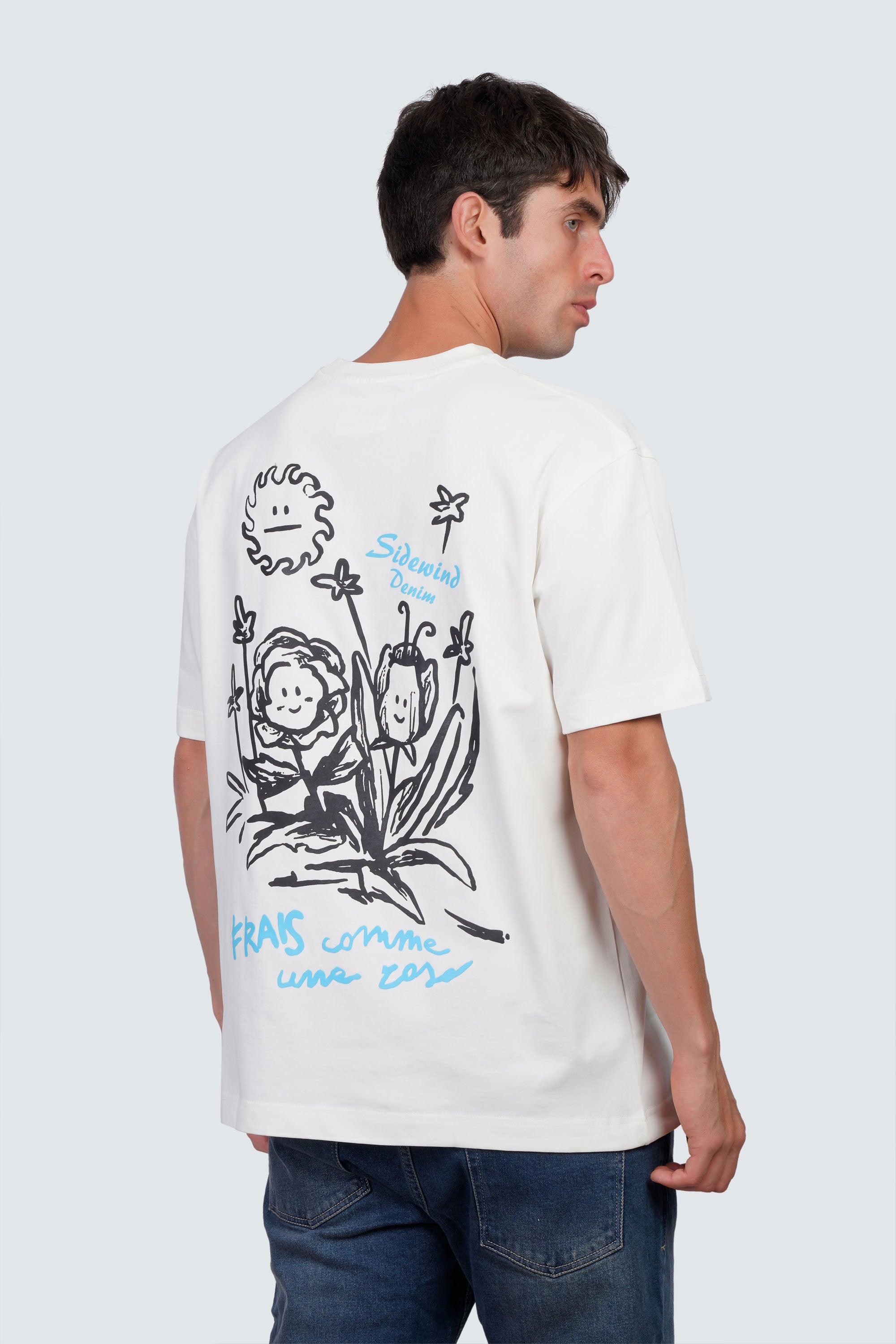 SIDEWIND Metallic Edge Oversized Tee
