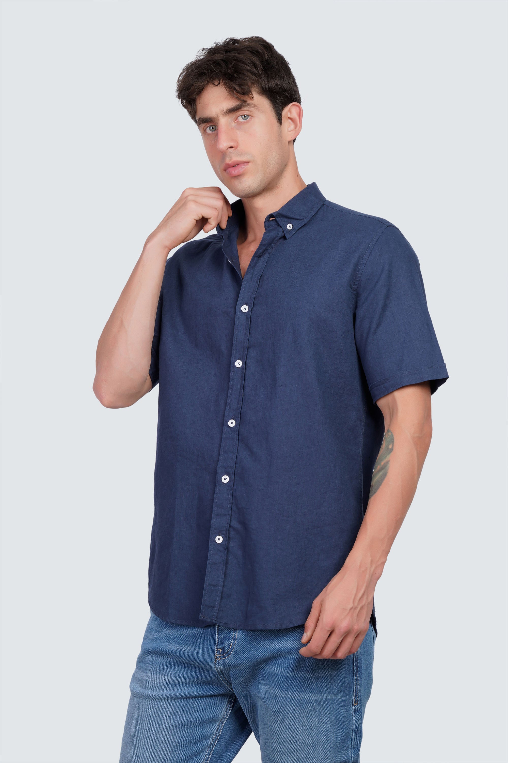 SIDEWIND Linen Short Sleeve Shirt