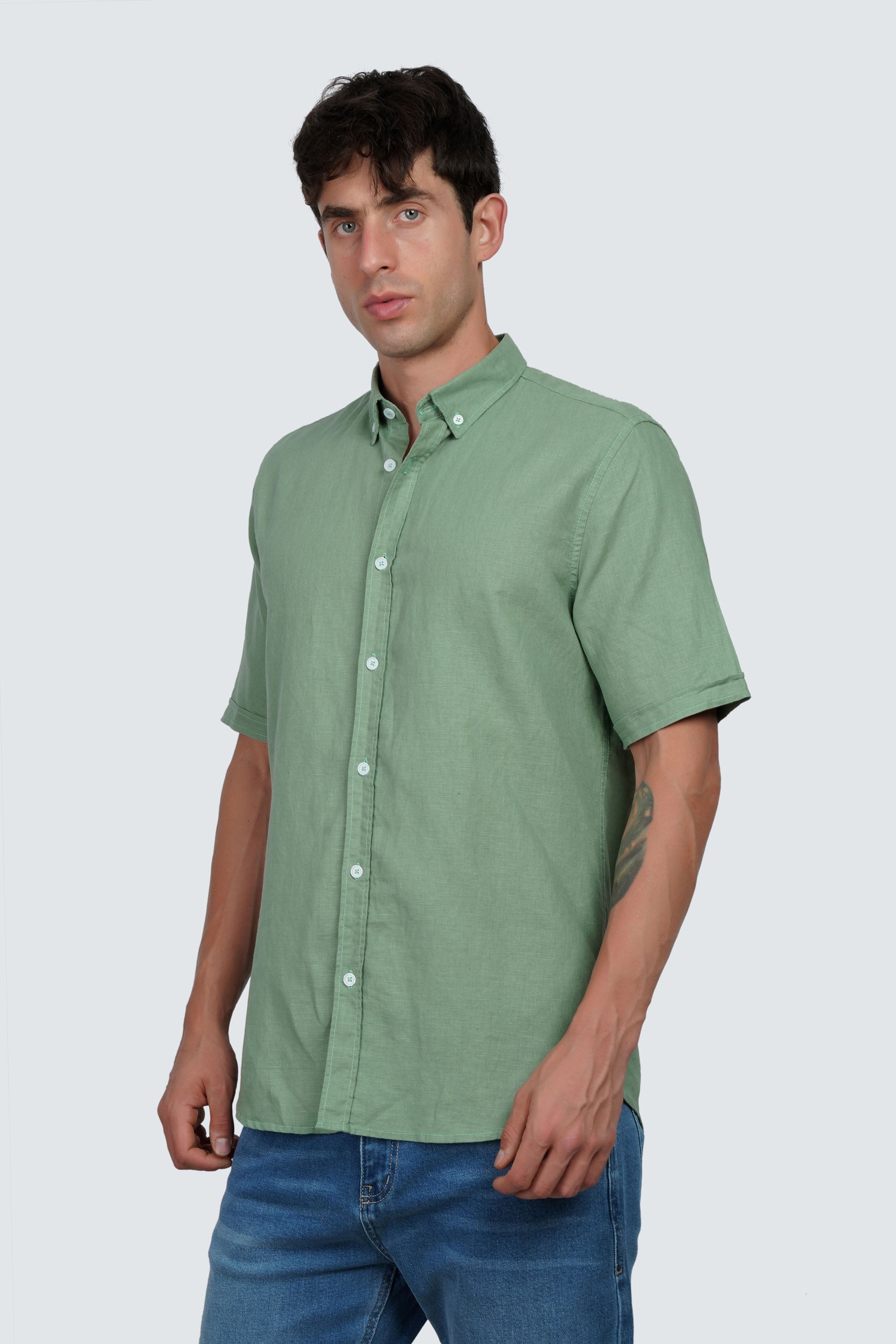 SIDEWIND Linen Short Sleeve Shirt