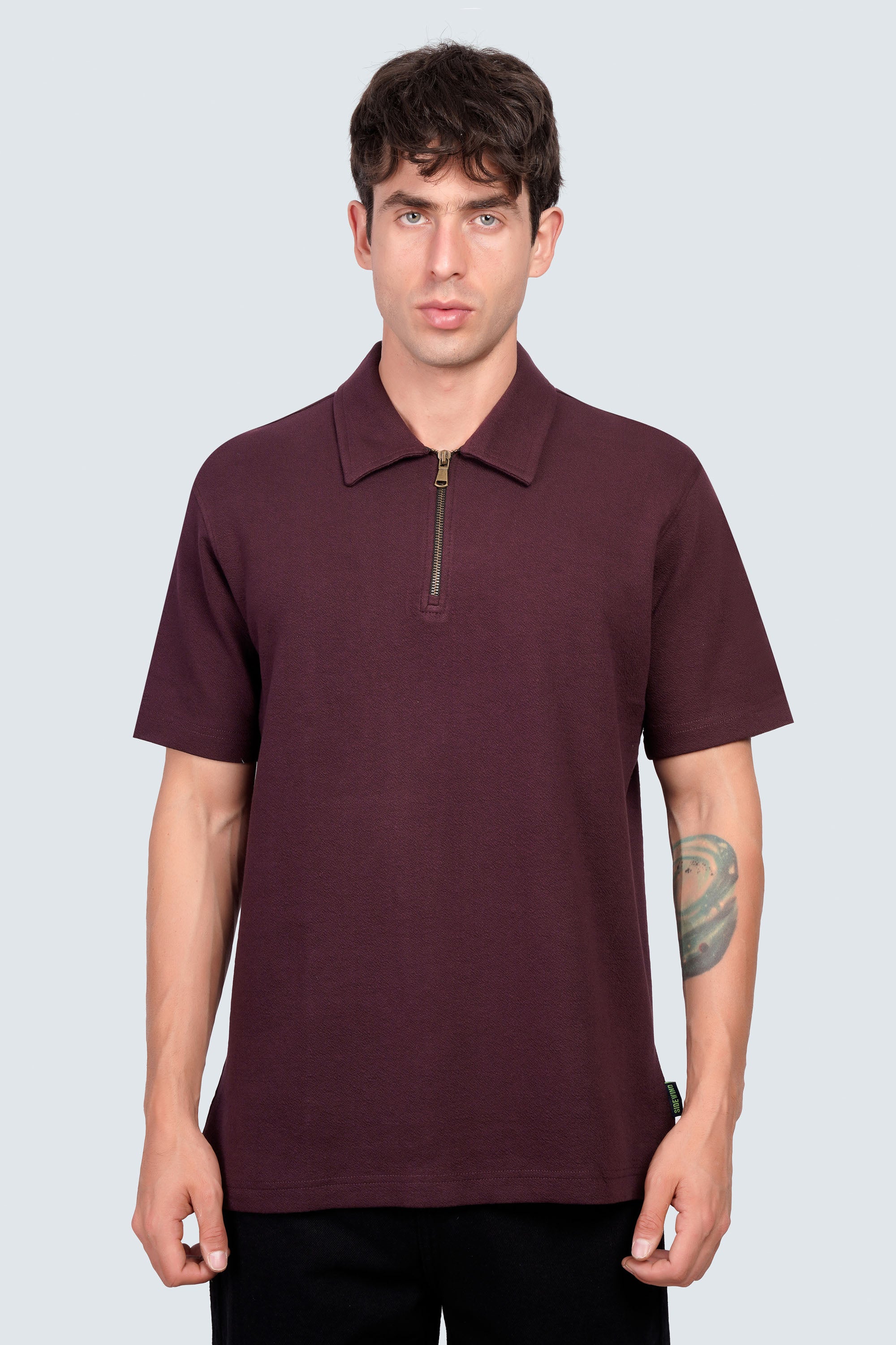 SIDEWIND Zip Polo Tee