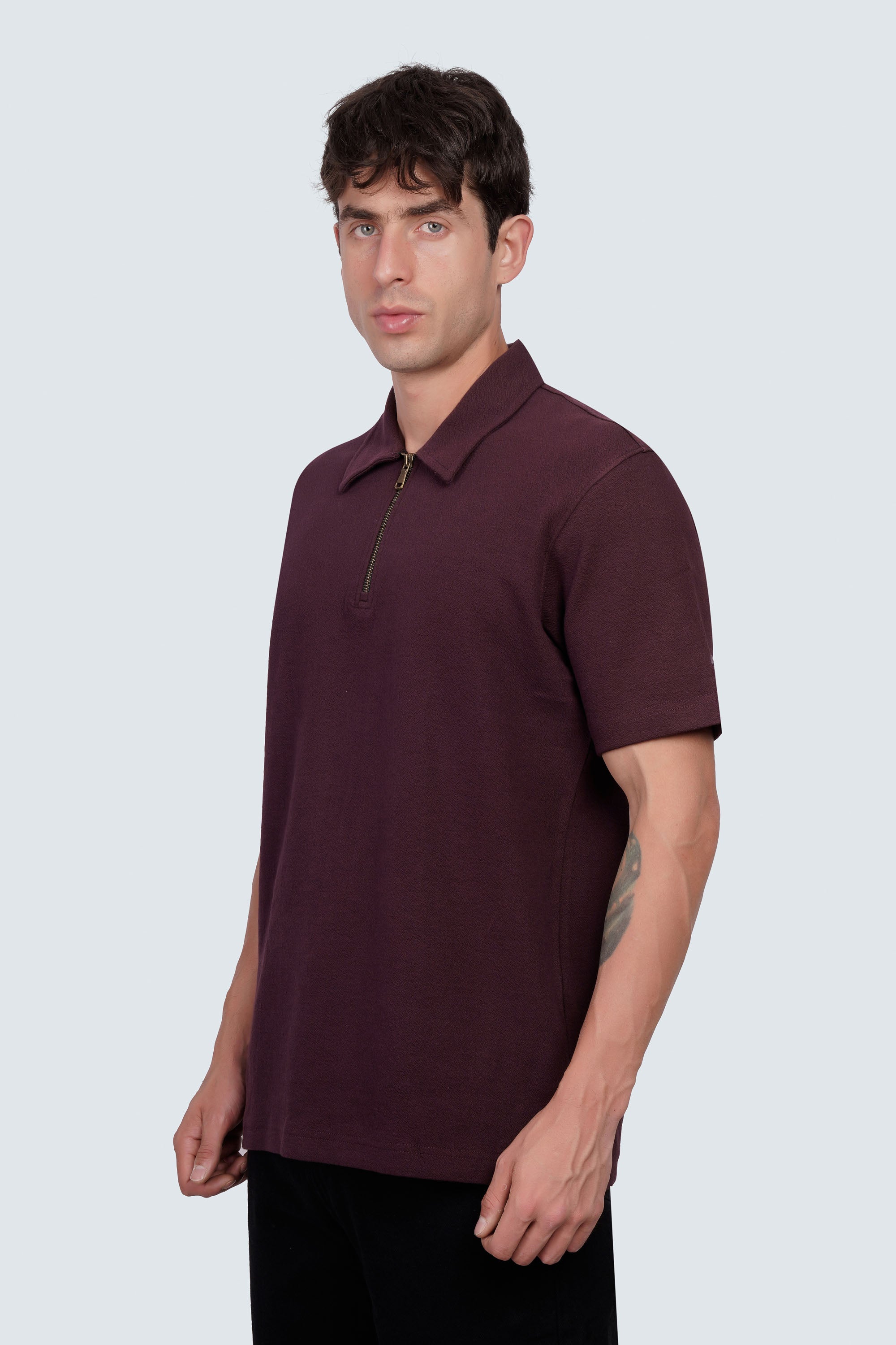 SIDEWIND Zip Polo Tee