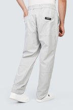 SIDEWIND Panel Stitch Relaxed Pants - Light Grey side view