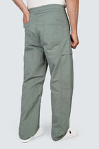 Relaxed Cargo Pants Beige - Front View