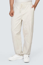 SIDEWIND Panel Stitch Relaxed Pants - Light Grey full view
