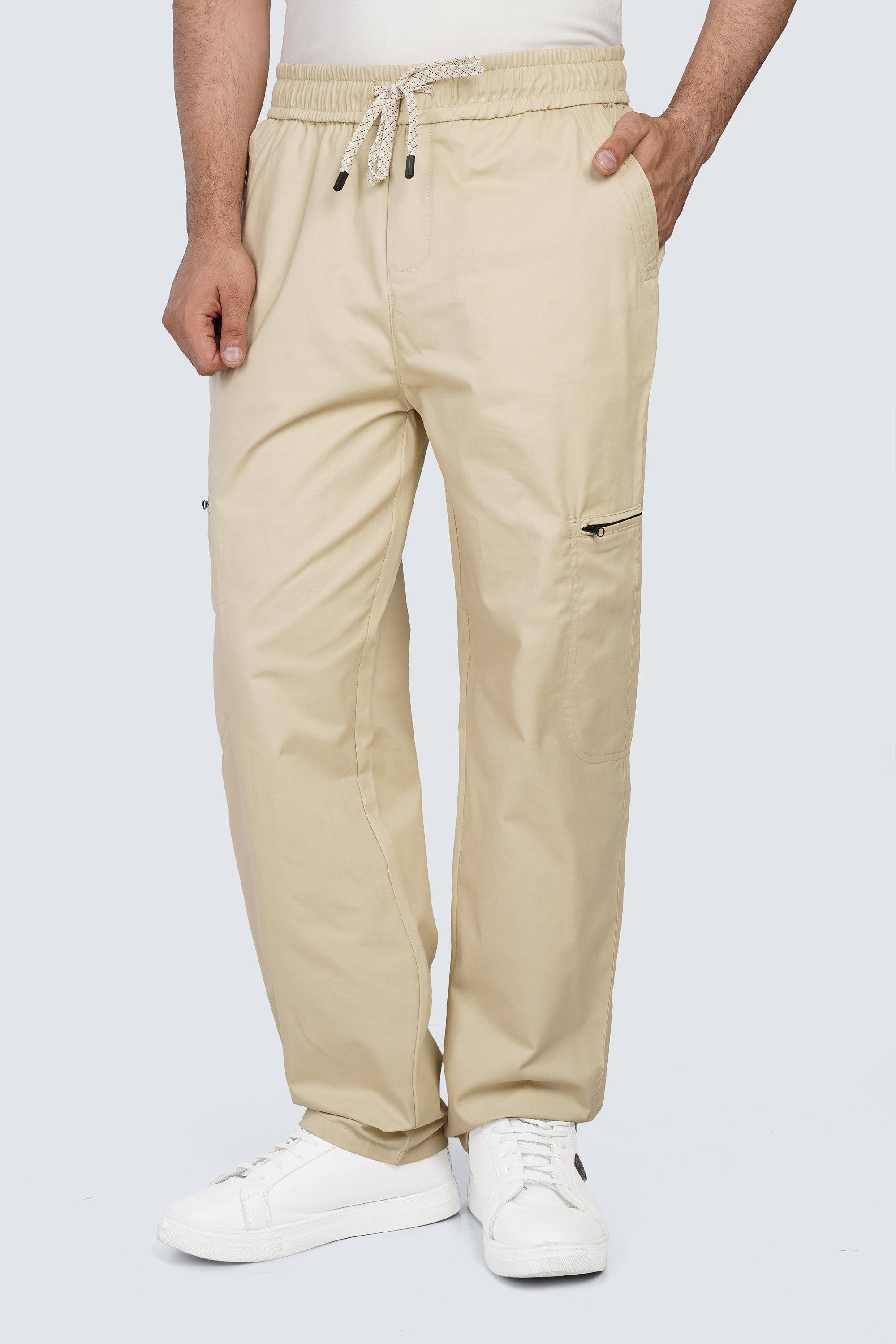 Relaxed Cargo Pants Sage Green - Back View