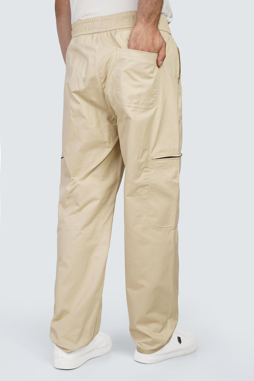 Relaxed Cargo Pants Sage Green - Front View