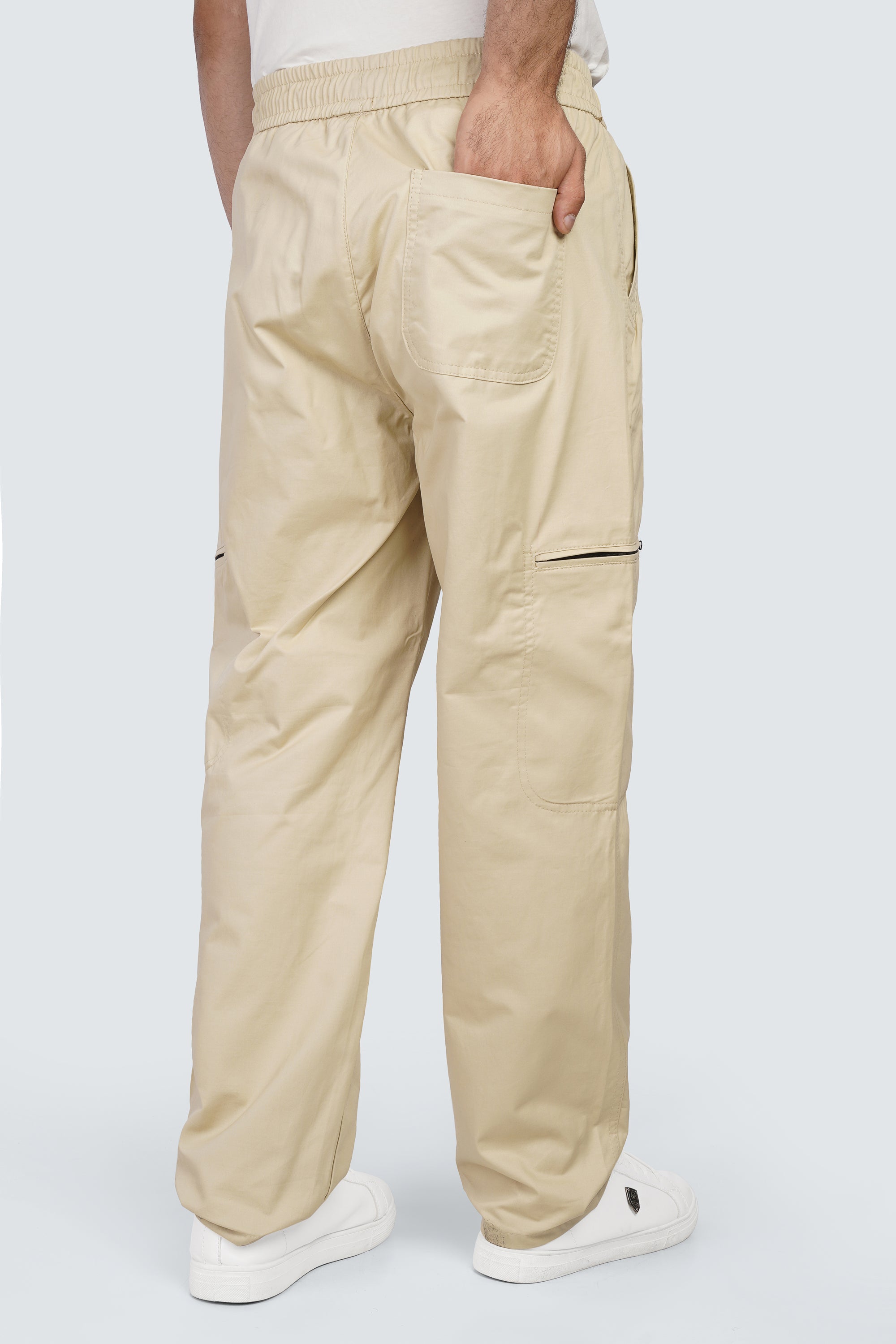 Relaxed Cargo Pants Sage Green - Front View