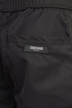 SIDEWIND Panel Stitch Relaxed Pants - Black back view