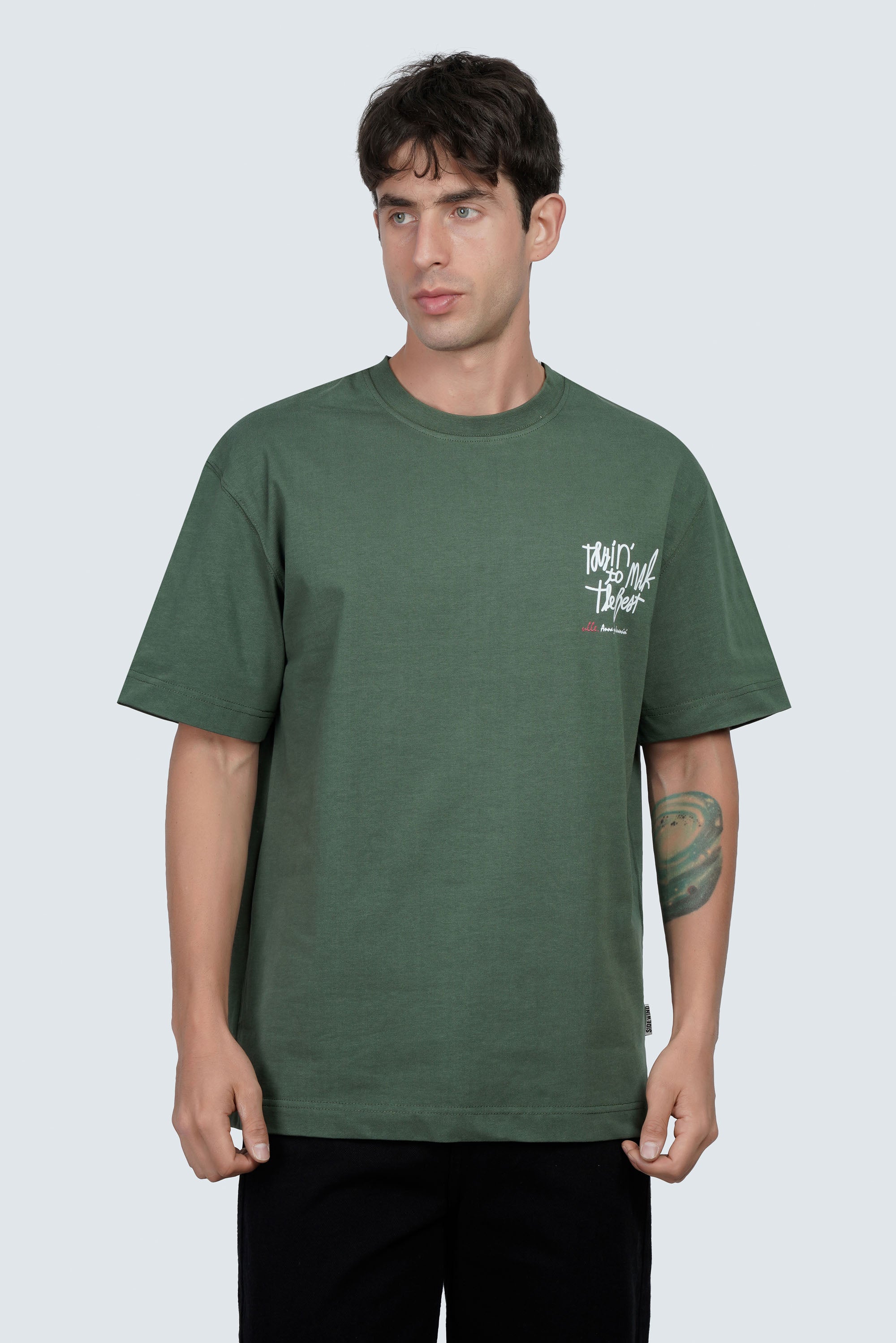 SIDEWIND Sayed Printed Crew Tee