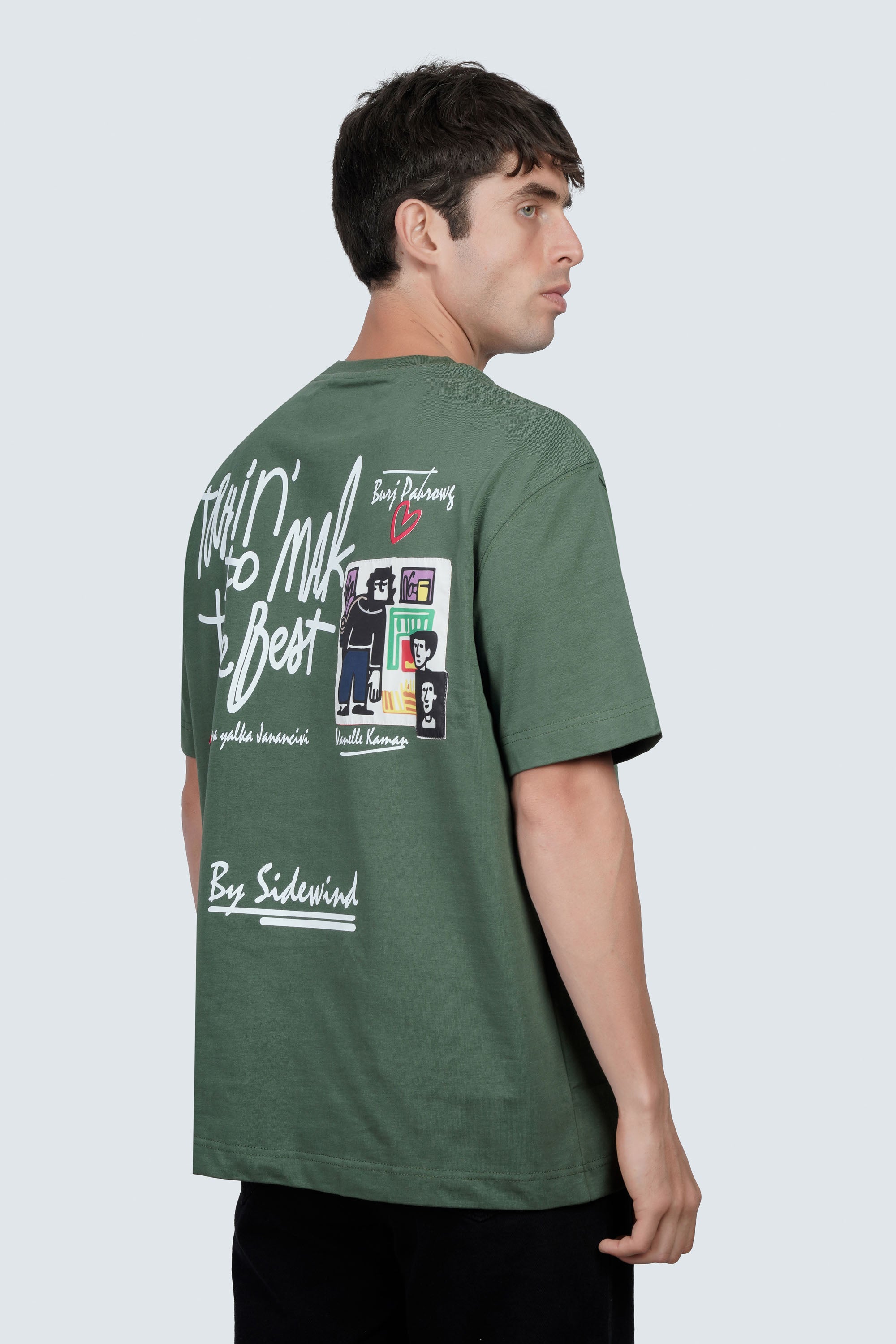 SIDEWIND Sayed Printed Crew Tee