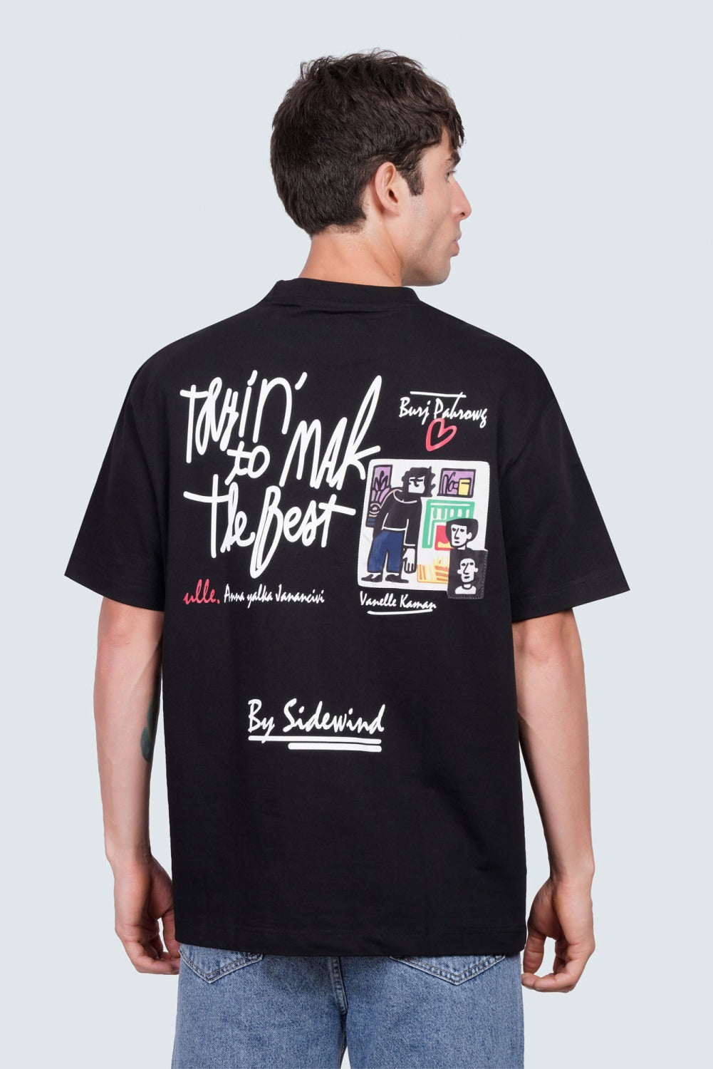 SIDEWIND Sayed Printed Crew Tee